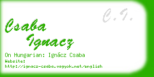 csaba ignacz business card